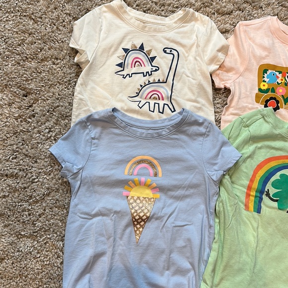 Cat & Jack x2 Old Navy x2 short sleeve tees 5T - Picture 2 of 5